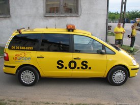 Ford Galaxy 2004, SOS autómentő  autódekoráció, autó dekoráció (MMM Trans Kft.)